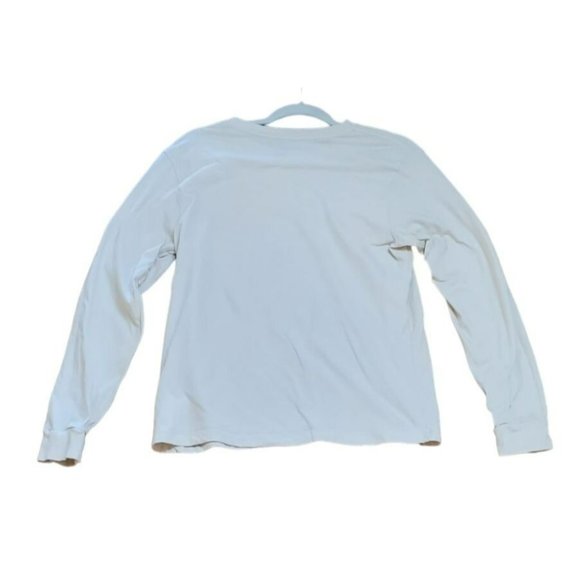 Vans Of the Wall Long Sleeve T Shirt Size Medium White Pink Blue Graphic - Picture 2 of 3